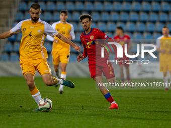 Adrian Da Cunha of Andorra is in action during the UEFA Nations League 2024 - League phase - Matchday 4 match between Andorra and Moldova at...