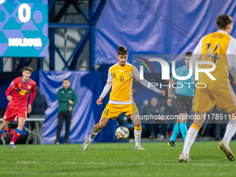 Mihail Caimacov of Moldova is in action during the UEFA Nations League 2024 - League phase - Matchday 4 match between Andorra and Moldova at...