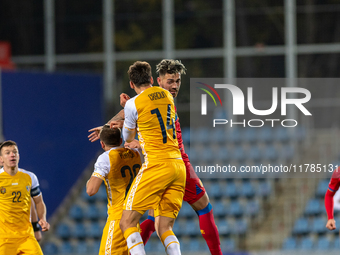 Players are in action during the UEFA Nations League 2024 - League phase - Matchday 4 match between Andorra and Moldova at Estadi Nacional d...