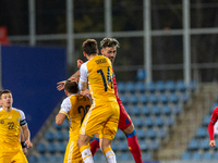 Players are in action during the UEFA Nations League 2024 - League phase - Matchday 4 match between Andorra and Moldova at Estadi Nacional d...