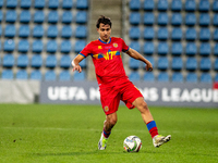 Joan Cervos of Andorra participates in the UEFA Nations League 2024 - League phase - Matchday 4 match between Andorra and Moldova at Estadi...