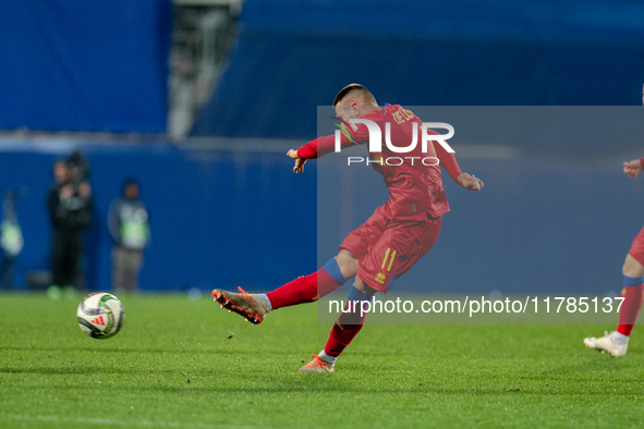 M. De la Heras of Andorra is in action during the UEFA Nations League 2024 - League phase - Matchday 4 match between Andorra and Moldova at...