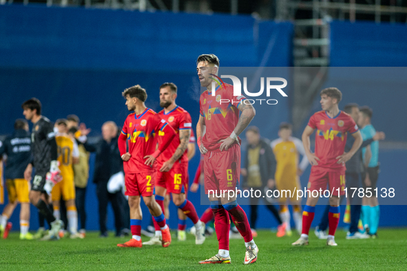 Players are in action after the UEFA Nations League 2024 - League phase - Matchday 4 match between Andorra and Moldova at Estadi Nacional d'...