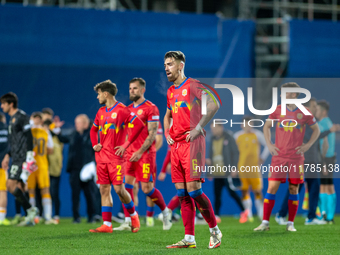 Players are in action after the UEFA Nations League 2024 - League phase - Matchday 4 match between Andorra and Moldova at Estadi Nacional d'...