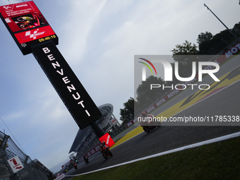 Francesco Pecco Bagnaia (1) of Italy and Ducati Lenovo Team during the star of warm-up during the race of the Motul Solidarity Grand Prix of...