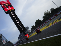 Francesco Pecco Bagnaia (1) of Italy and Ducati Lenovo Team during the star of warm-up during the race of the Motul Solidarity Grand Prix of...