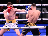 Francesco Faraoni and Ion Catarau fight during the pre-card match of TAF 7 at Allianz Cloud Milano in Milan, Italy, on November 16, 2024. (