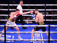 Francesco Faraoni and Ion Catarau fight during the pre-card match of TAF 7 at Allianz Cloud Milano in Milan, Italy, on November 16, 2024. (