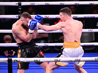 Francesco Faraoni and Ion Catarau fight during the pre-card match of TAF 7 at Allianz Cloud Milano in Milan, Italy, on November 16, 2024. (