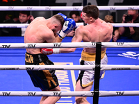 Francesco Faraoni and Ion Catarau fight during the pre-card match of TAF 7 at Allianz Cloud Milano in Milan, Italy, on November 16, 2024. (