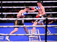 Francesco Faraoni and Ion Catarau fight during the pre-card match of TAF 7 at Allianz Cloud Milano in Milan, Italy, on November 16, 2024. (