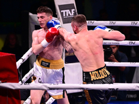 Francesco Faraoni and Ion Catarau fight during the pre-card match of TAF 7 at Allianz Cloud Milano in Milan, Italy, on November 16, 2024. (