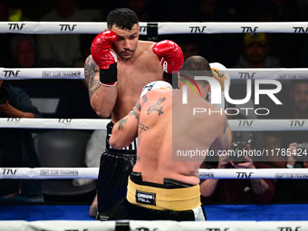 Mohamed El Maghraby and Luca Spadaccini fight during the pre-card match of TAF 7 at Allianz Cloud Milano in Milan, Italy, on November 16, 20...