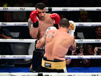 Mohamed El Maghraby and Luca Spadaccini fight during the pre-card match of TAF 7 at Allianz Cloud Milano in Milan, Italy, on November 16, 20...