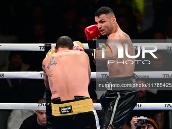 Mohamed El Maghraby and Luca Spadaccini fight during the pre-card match of TAF 7 at Allianz Cloud Milano in Milan, Italy, on November 16, 20...