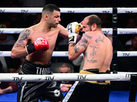 Mohamed El Maghraby and Luca Spadaccini fight during the pre-card match of TAF 7 at Allianz Cloud Milano in Milan, Italy, on November 16, 20...