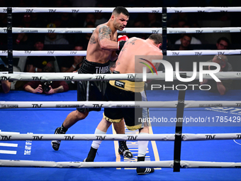 Mohamed El Maghraby and Luca Spadaccini fight during the pre-card match of TAF 7 at Allianz Cloud Milano in Milan, Italy, on November 16, 20...