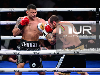 Mohamed El Maghraby and Luca Spadaccini fight during the pre-card match of TAF 7 at Allianz Cloud Milano in Milan, Italy, on November 16, 20...