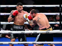 Mohamed El Maghraby and Luca Spadaccini fight during the pre-card match of TAF 7 at Allianz Cloud Milano in Milan, Italy, on November 16, 20...