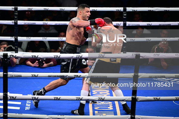 Mohamed El Maghraby and Luca Spadaccini fight during the pre-card match of TAF 7 at Allianz Cloud Milano in Milan, Italy, on November 16, 20...