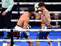 Jonathan Kogasso and Roberto Lizzi fight during the match for the Italian light heavyweight title at TAF 7 at Allianz Cloud Milano in Milan,...