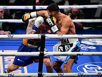 Jonathan Kogasso and Roberto Lizzi fight during the match for the Italian light heavyweight title at TAF 7 at Allianz Cloud Milano in Milan,...