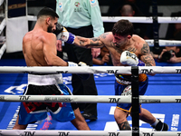 Jonathan Kogasso and Roberto Lizzi fight during the match for the Italian light heavyweight title at TAF 7 at Allianz Cloud Milano in Milan,...