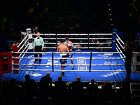 Jonathan Kogasso and Roberto Lizzi fight during the match for the Italian light heavyweight title at TAF 7 at Allianz Cloud Milano in Milan,...