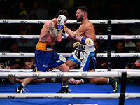 Jonathan Kogasso and Roberto Lizzi fight during the match for the Italian light heavyweight title at TAF 7 at Allianz Cloud Milano in Milan,...