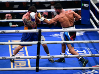 Jonathan Kogasso and Roberto Lizzi fight during the match for the Italian light heavyweight title at TAF 7 at Allianz Cloud Milano in Milan,...