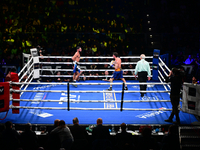 Jonathan Kogasso and Roberto Lizzi fight during the match for the Italian light heavyweight title at TAF 7 at Allianz Cloud Milano in Milan,...