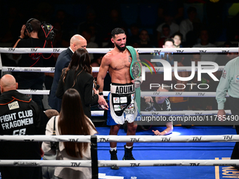 Jonathan Kogasso and Roberto Lizzi fight during the match for the Italian light heavyweight title at TAF 7 at Allianz Cloud Milano in Milan,...