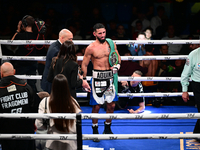 Jonathan Kogasso and Roberto Lizzi fight during the match for the Italian light heavyweight title at TAF 7 at Allianz Cloud Milano in Milan,...