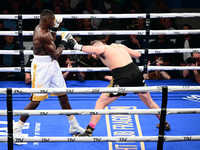 Jonathan Kogasso and Roberto Lizzi fight during the match for the Italian light heavyweight title at TAF 7 at Allianz Cloud Milano in Milan,...