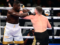 Jonathan Kogasso and Roberto Lizzi fight during the match for the Italian light heavyweight title at TAF 7 at Allianz Cloud Milano in Milan,...