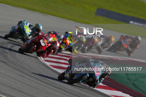 David Alonso (80) of Colombia and CFMoto Gaviota Aspar Team during the race of the Motul Solidarity Grand Prix of Barcelona at Circuit de Ba...