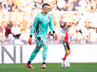 Lukasz Skorupski of Bologna FC during the Serie A Enilive match between AS Roma and Bologna FC at Stadio Olimpico on November 10, 2024 in Ro...