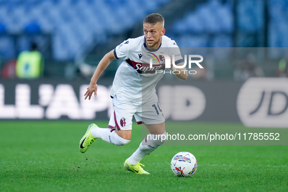 Jesper Karlsson of Bologna FC during the Serie A Enilive match between AS Roma and Bologna FC at Stadio Olimpico on November 10, 2024 in Rom...