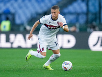 Jesper Karlsson of Bologna FC during the Serie A Enilive match between AS Roma and Bologna FC at Stadio Olimpico on November 10, 2024 in Rom...