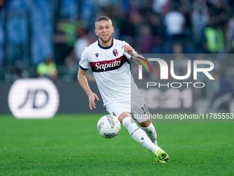 Jesper Karlsson of Bologna FC during the Serie A Enilive match between AS Roma and Bologna FC at Stadio Olimpico on November 10, 2024 in Rom...