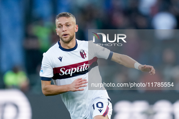 Jesper Karlsson of Bologna FC during the Serie A Enilive match between AS Roma and Bologna FC at Stadio Olimpico on November 10, 2024 in Rom...