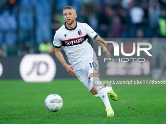 Jesper Karlsson of Bologna FC during the Serie A Enilive match between AS Roma and Bologna FC at Stadio Olimpico on November 10, 2024 in Rom...