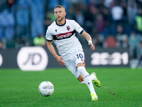 Jesper Karlsson of Bologna FC during the Serie A Enilive match between AS Roma and Bologna FC at Stadio Olimpico on November 10, 2024 in Rom...