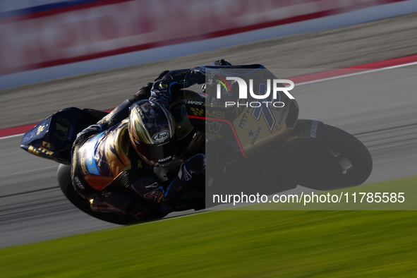 Ai Ogura (79) of Japan and Mt Helmets - Msi Boscoscuro during the race of the Motul Solidarity Grand Prix of Barcelona at Circuit de Barcelo...