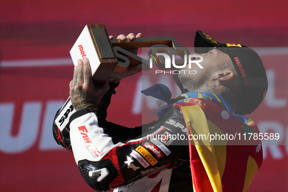 Aron Canet (44) Spain and Fantic Racing Kalex during the race of the Motul Solidarity Grand Prix of Barcelona at Circuit de Barcelona-Catalu...