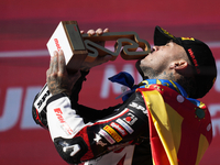 Aron Canet (44) Spain and Fantic Racing Kalex during the race of the Motul Solidarity Grand Prix of Barcelona at Circuit de Barcelona-Catalu...