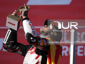 Aron Canet (44) Spain and Fantic Racing Kalex during the race of the Motul Solidarity Grand Prix of Barcelona at Circuit de Barcelona-Catalu...