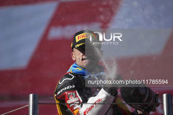 Aron Canet (44) Spain and Fantic Racing Kalex during the race of the Motul Solidarity Grand Prix of Barcelona at Circuit de Barcelona-Catalu...