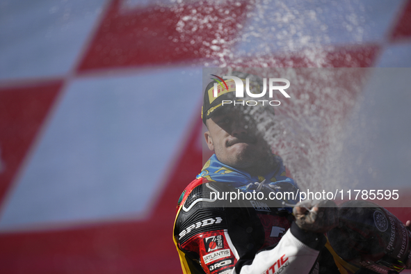 Aron Canet (44) Spain and Fantic Racing Kalex during the race of the Motul Solidarity Grand Prix of Barcelona at Circuit de Barcelona-Catalu...