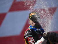 Aron Canet (44) Spain and Fantic Racing Kalex during the race of the Motul Solidarity Grand Prix of Barcelona at Circuit de Barcelona-Catalu...